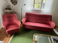 soffa och fåtölj från 50-talet