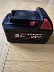 Milwaukee M18 5,0ah batteri 