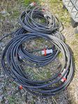 3st skarvkabel, 63A, 25M