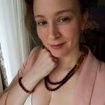 Äkta Baltiskt Bärnsten Halsband Ombre Dubbel 105cm