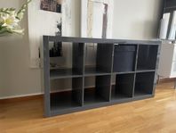 IKEA hylla Kallax, grå högglans
