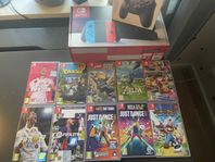 Nintendo Switch med PRO Controller + 10 spel