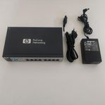 HP ProCurve 1810G-8 Managed Gigabit Switch Hub J9449A + PSU