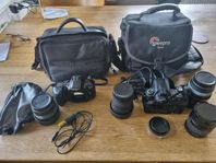 2 stycken systemkamera Sony, Minolta