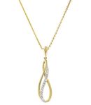 Vackert halsband med kedja Infinito med diamanter och guld