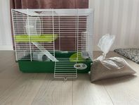 Hamsterbur med tillbehör