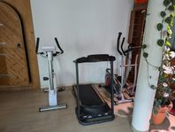 Crosstrainer, löpband och motionscykel 