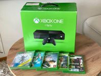 Komplett XBOX ONE (1TB) konsol + 5 Spel