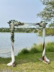Vigselbåge, bröllopsbåge, brudbåge med dekor