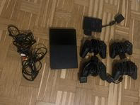 PlayStation 2 Slim – Komplett paket 4 kontroller