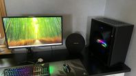 Speldator Ryzen 9 5900X, RTX 2080, 32GB, SSD + 27" skärm