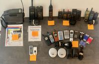 Stor samling mobiltelefoner