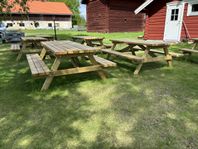 Nytillverkat picknickbord trädgårdsbord bänkbord