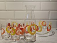 BodaNova skål, karaff och 6 glas