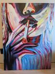 Abstrakt Oljemålning 120x80.