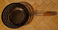 Grillkorg till utegrill, fällbart skaft/handtag ek