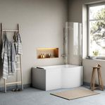 Duschbadkar Comfornette Bahamas 150cm med duschvägg 