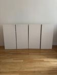 Två vitmålade skåp, IKEA Ivar 