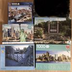 6 st 1000 bitars pussel 