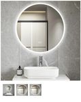 Rund badrumsspegel med LED- belysning & anti fog.