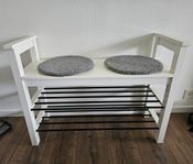 HEMNES Bänk med skoförvaring
