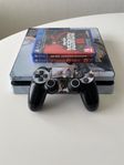 PS4 Slim i Mycket Gott Skick Med Kontroll & Spel