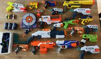 20 st Nerf guns med tillbehör