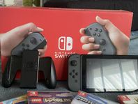 Nintendo med tillbehör och spel