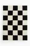Stor ullmatta från H&M HOME svart/vit rutig 200x300