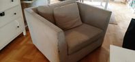 Loveseat beige bortskänkes