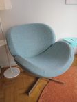 Turkos retro inspirerad fåtölj