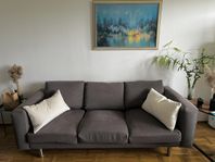 soffa grå Ikea