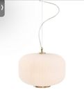 Taklampa från Jotex i mässing och glas