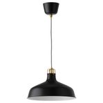 IKEA RANARP taklampa – svart/guld – retrostil