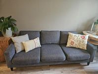 Blå 3-sits soffa i fint skick
