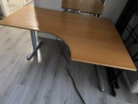 örnskrivbord med elektrisk höj- och sänkfunktion