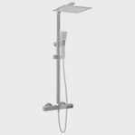 komplett takdusch silver med termostat