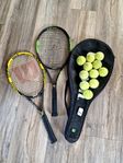 Två Wilson Tennisrack + Fodral