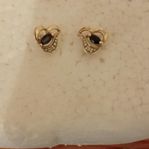 Ett par 18k Diamant o Safirörhängen
