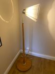 Retro Golvlampa Teak Trä Mässing