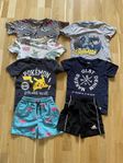 T shirts (Pokémon, Batman)och shorts 110/116