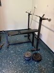 Spartacus Bänkpress + stång och 50kg vikter