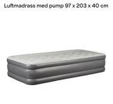 3 st Luftmadrass med pump 97x203x40 cm