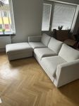 VIMLE 3-sitssoffa, Gunnared beige med fotpall