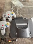Nintendo 64, 2 handkontroller samt 7 spel