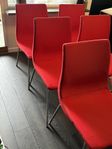 6 x Röda Miljöexpo Konferensstolar - 100 kr/st