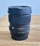 Sigma 24mm f/1.4 DG HSM Art för Canon + EF-EOS R adapter