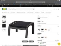 IKEA poäng svart pall 