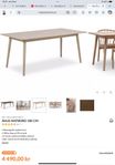 ÅHUS MATBORD 180 CM vitpigmenterad ekrken. 