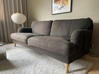Stocksund soffa ikea 3-sits ljusgrå/beige klädsel ingår